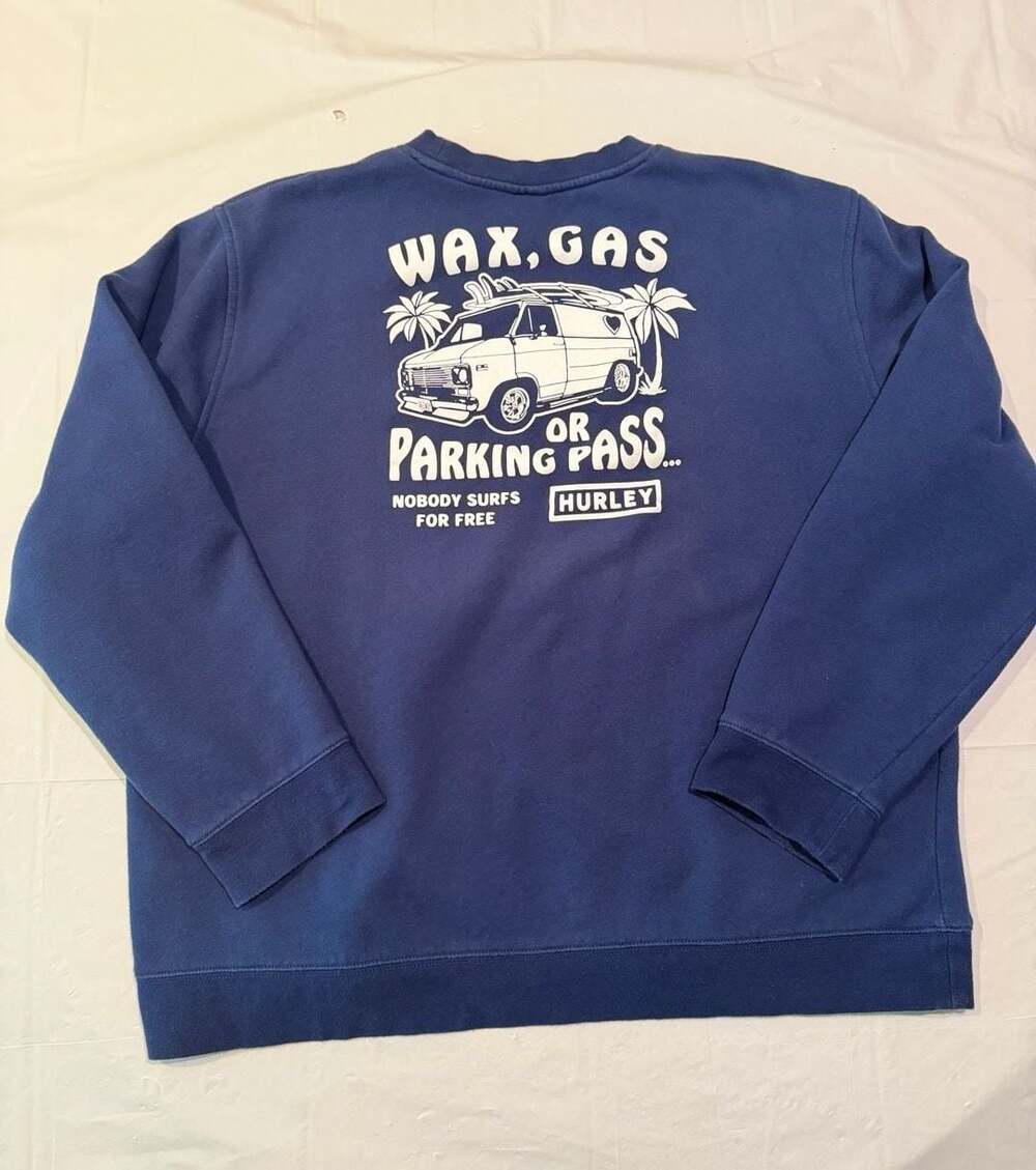 Hurley Fairbanks Fleece Crew Sweatshirt‎ Graphic Surf Van